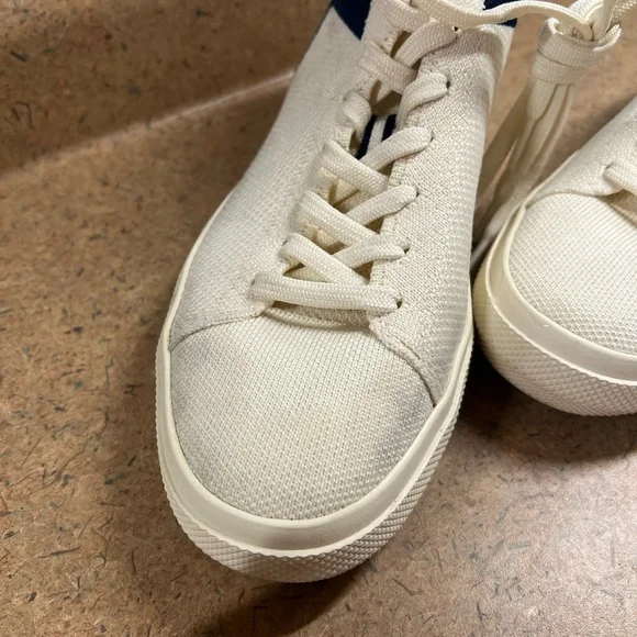 Rothys The High Top Hudson Cream White Womens White Blue Size 7.5 High Top Shoes - Picture 5 of 11